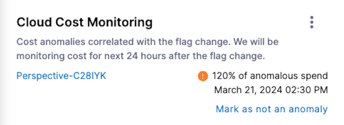 The &quot;Anomalous Spending&quot; status within Cloud Cost Monitoring
