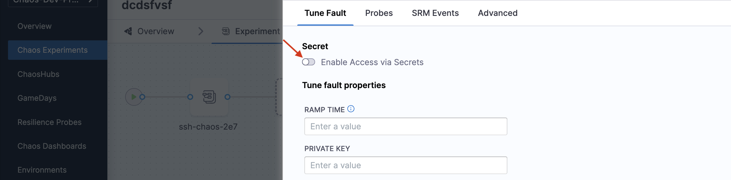 SSH experiment